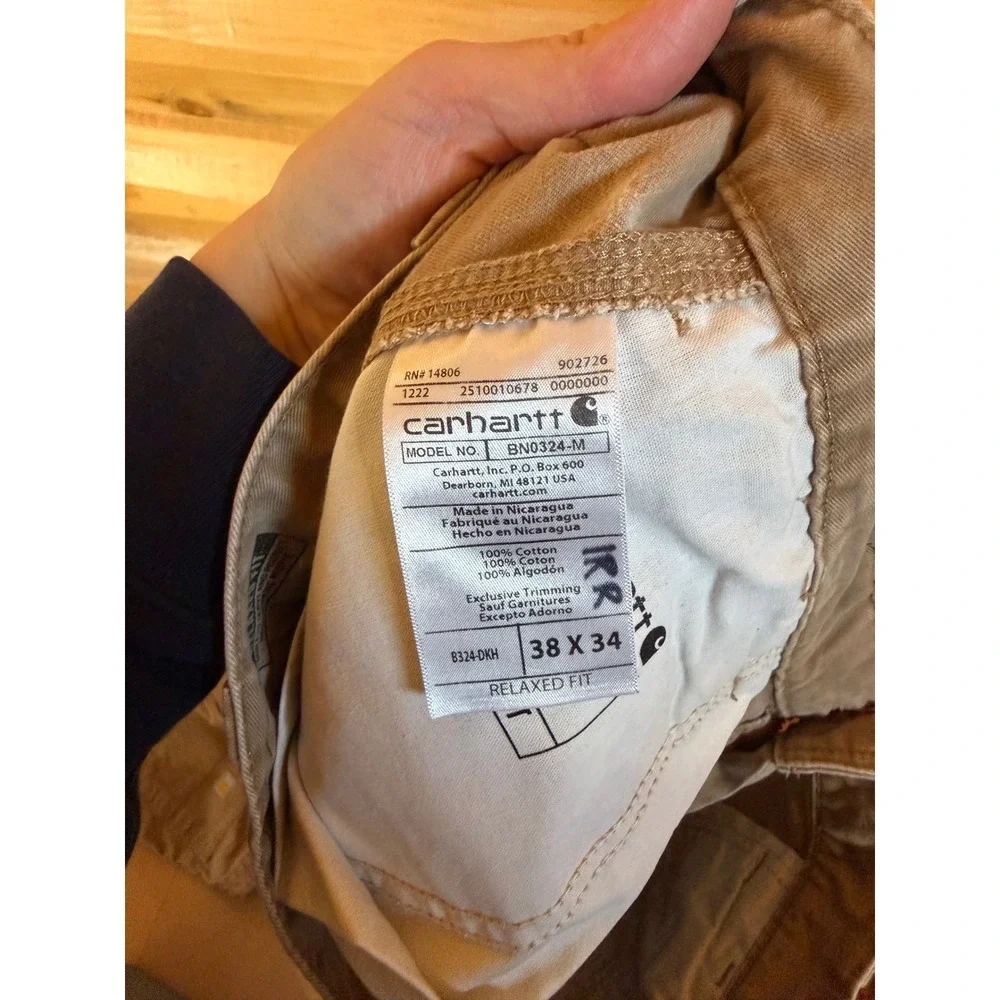 Carhartt Relaxed Fit Twill Utility Work Pant Men's‎ Size 38X34 Worn Stained